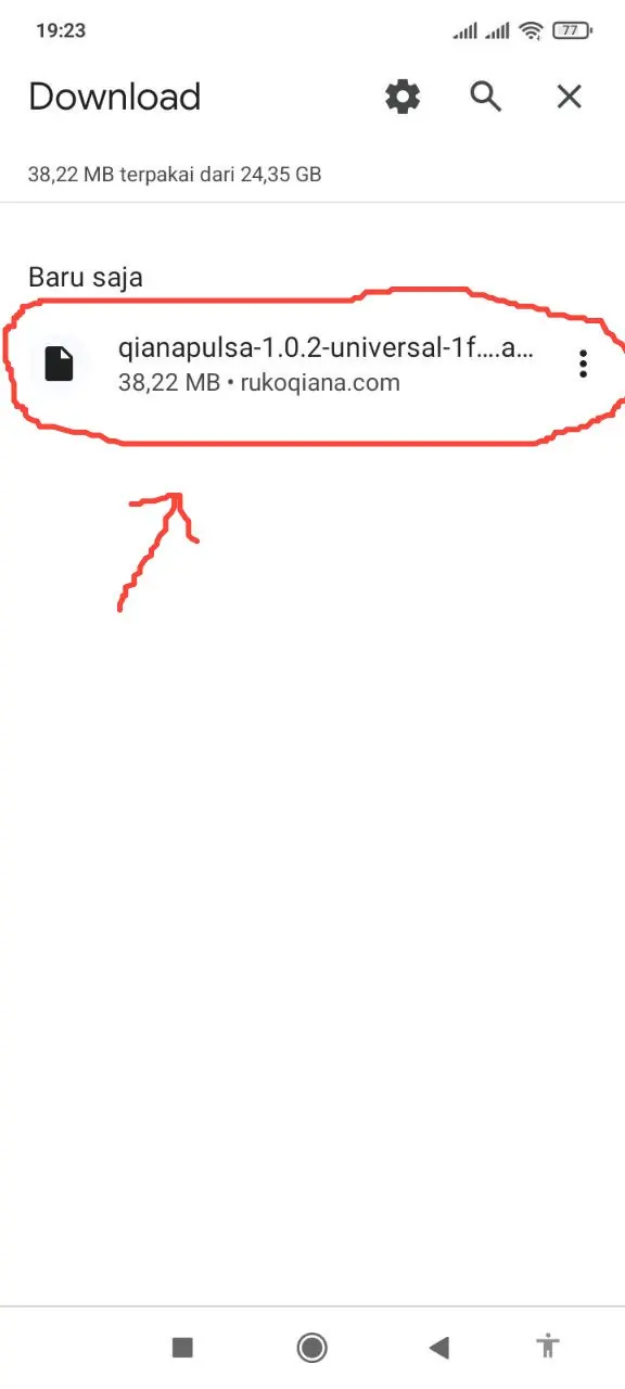 Langkah 3 - Buka file APK