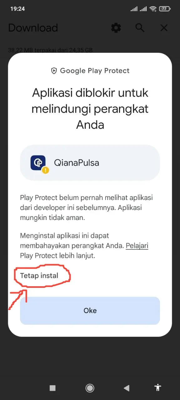 Langkah 6 - Tetap instal